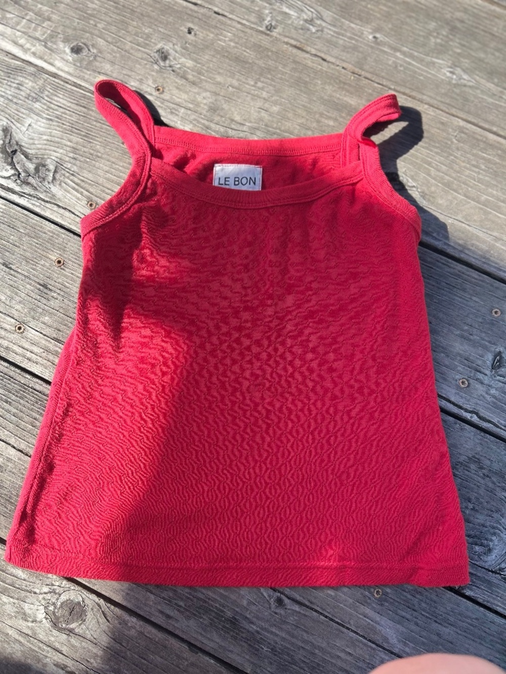 Le Bon Shoppe POINTELLE EVE CAMI- RED APPLE Size Small - Picture 6 of 7